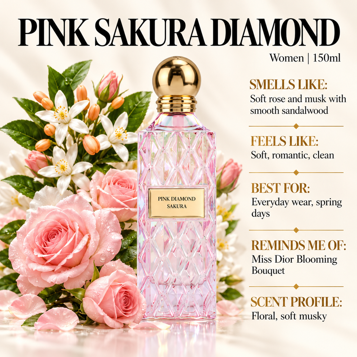 IBRAQ Pink Sakura Diamond