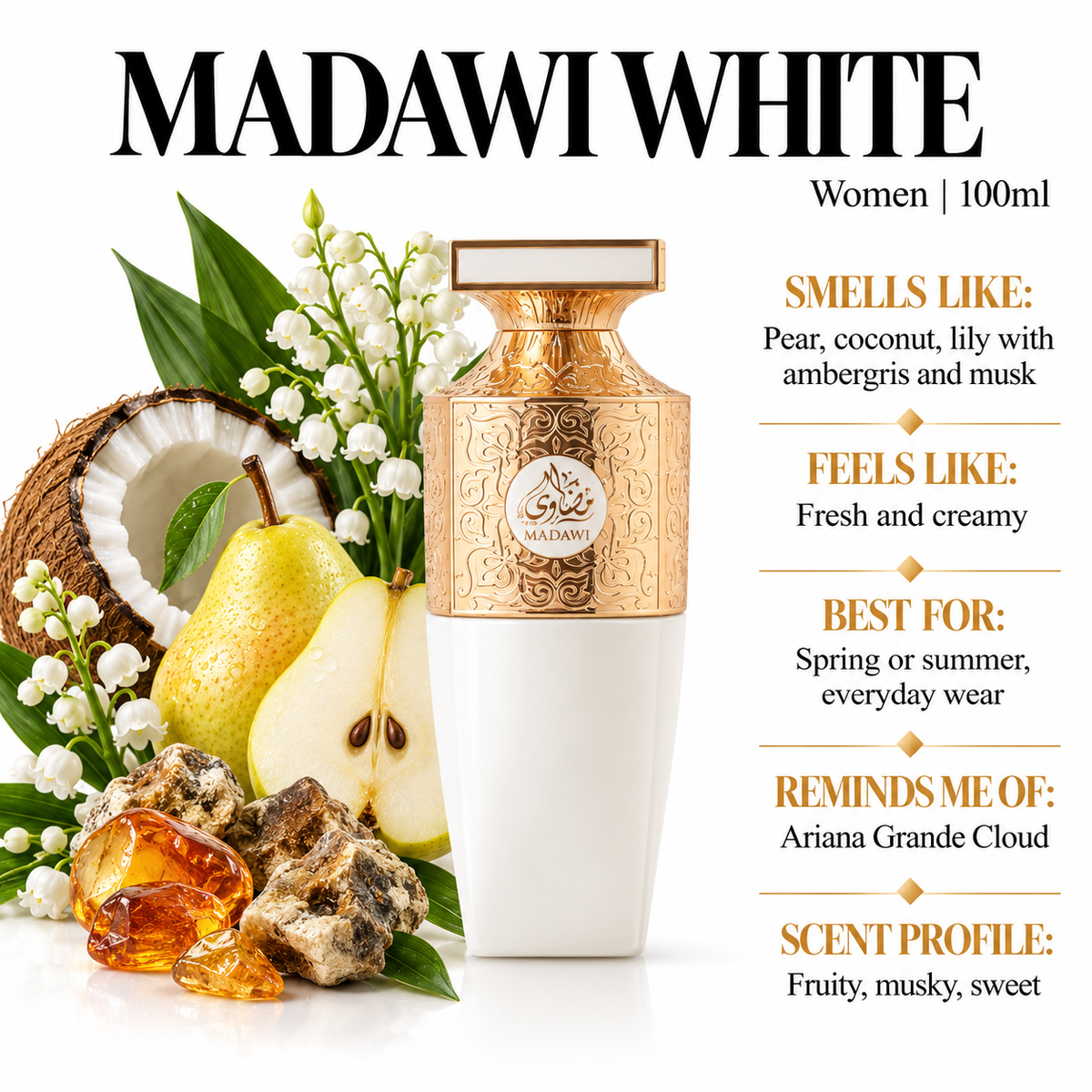 Arabian Oud Madawi White
