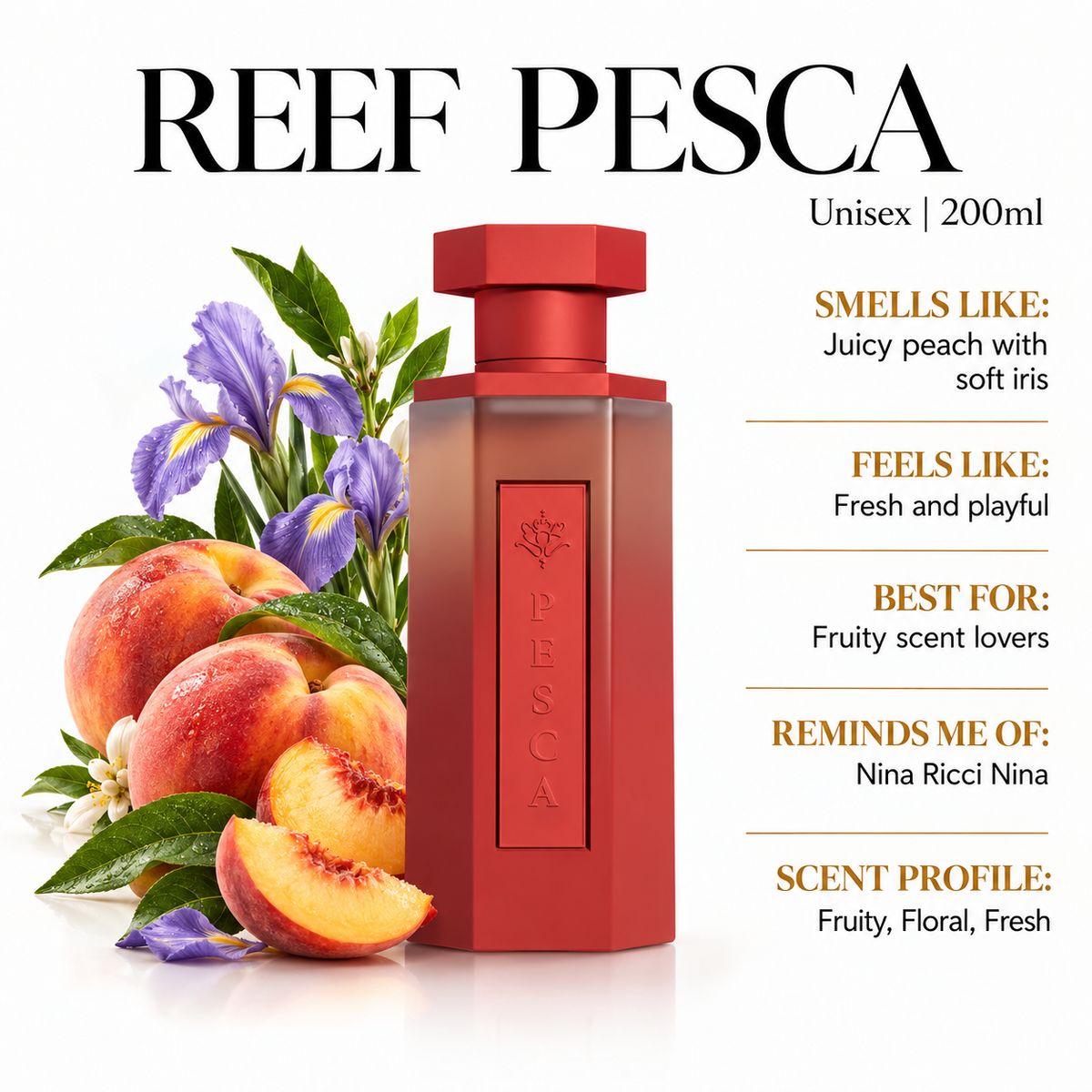 Reef Pesca – Peach Floral Radiance
